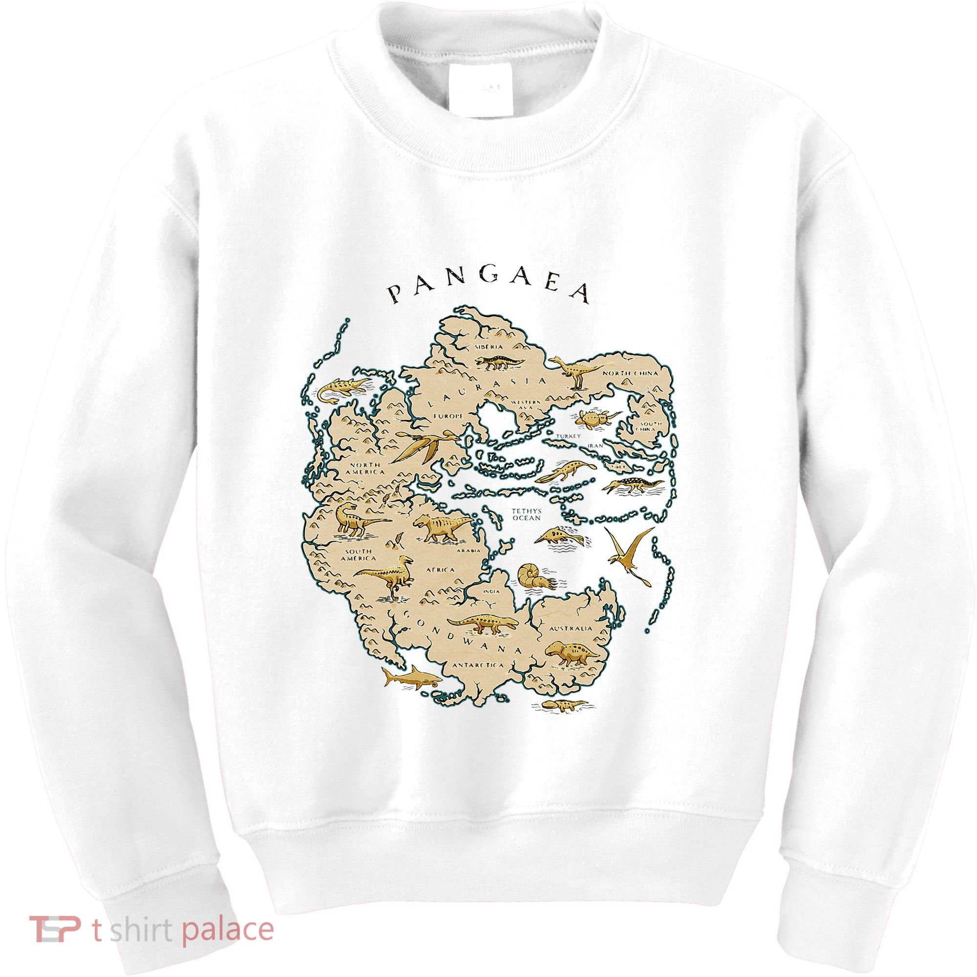 Reunite Pangaea World Map History Geology Earth Geologist Kids Sweatshirt