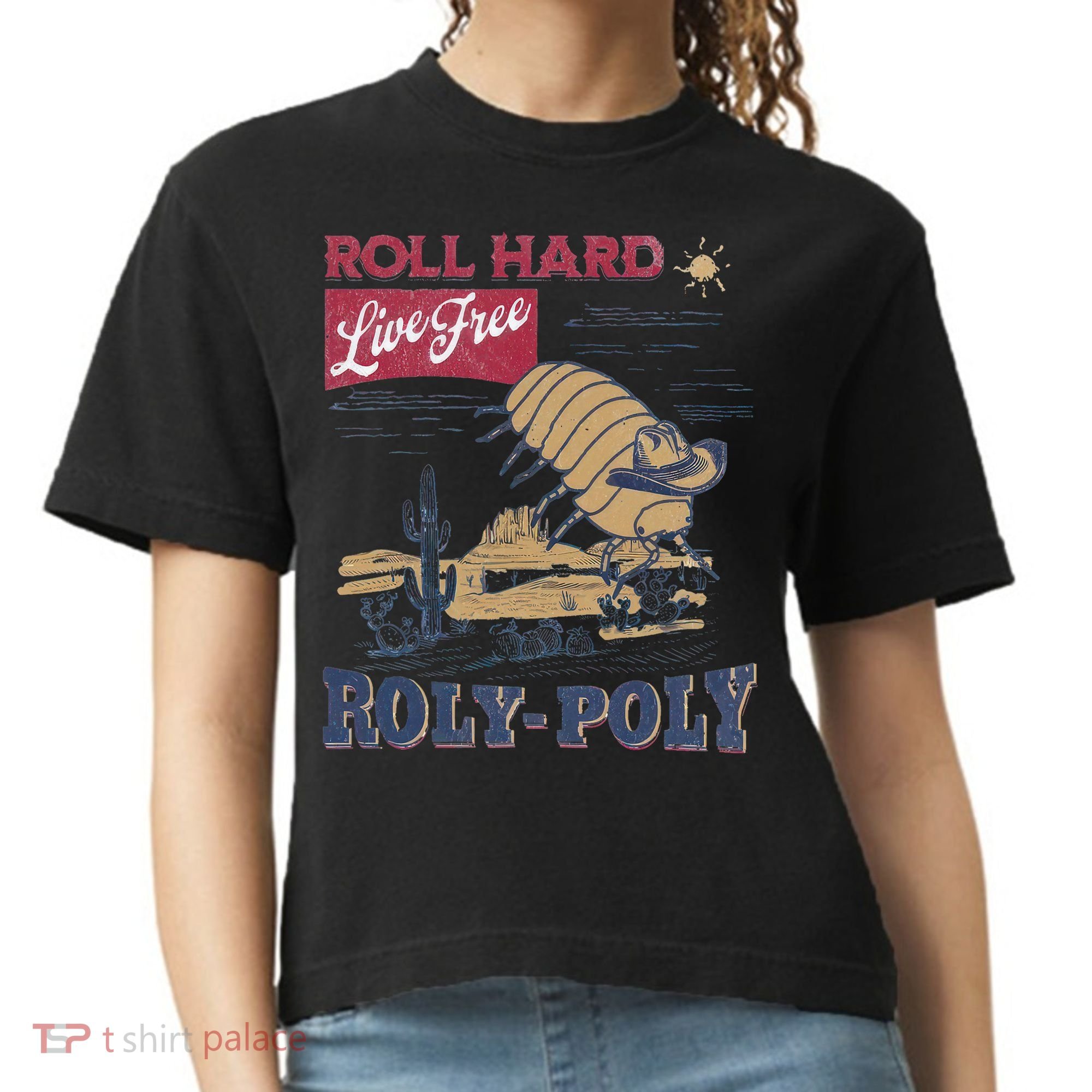 Roly Poly Western Rodeo Cowboy Dung Beetle Retro Comfort Colors Boxy T-Shirt