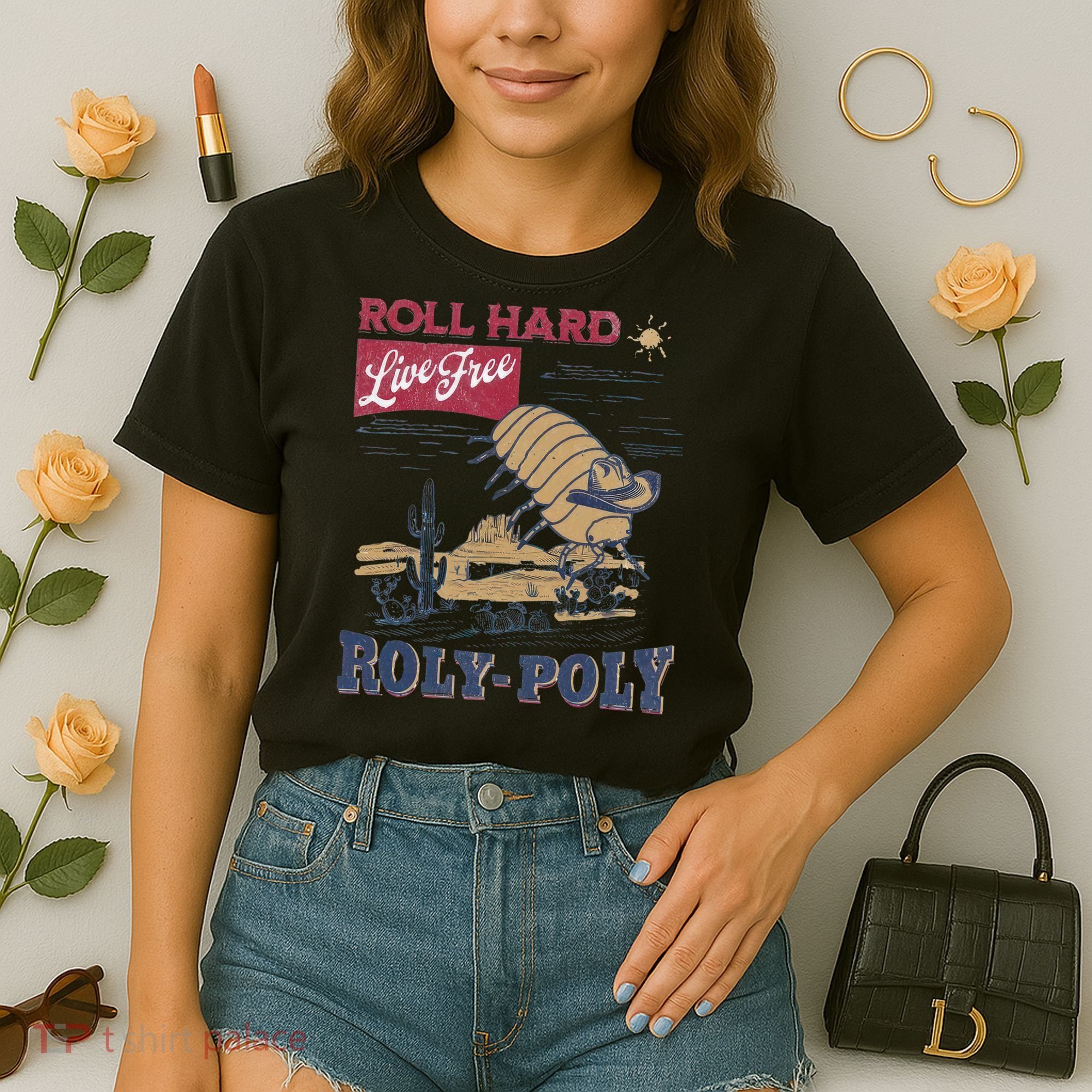 Roly Poly Western Rodeo Cowboy Dung Beetle Retro Comfort Colors Boxy T-Shirt