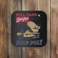 Roly Poly Western Rodeo Cowboy Dung Beetle Retro Coaster thumb 0