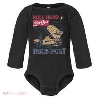 Roly Poly Western Rodeo Cowboy Dung Beetle Retro Baby Long Sleeve Bodysuit thumb 0