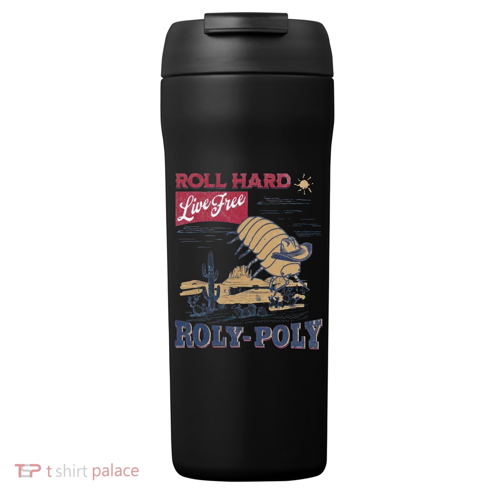 Roly Poly Western Rodeo Cowboy Dung Beetle Retro 24oz Duet Stainless Steel Tumbler