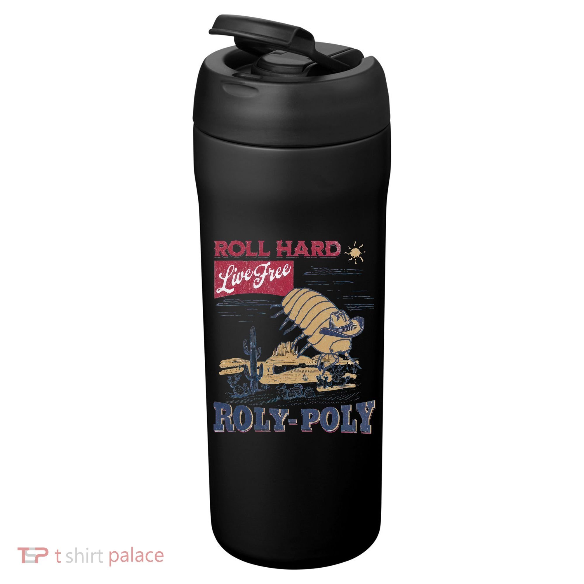 Roly Poly Western Rodeo Cowboy Dung Beetle Retro 24oz Duet Stainless Steel Tumbler