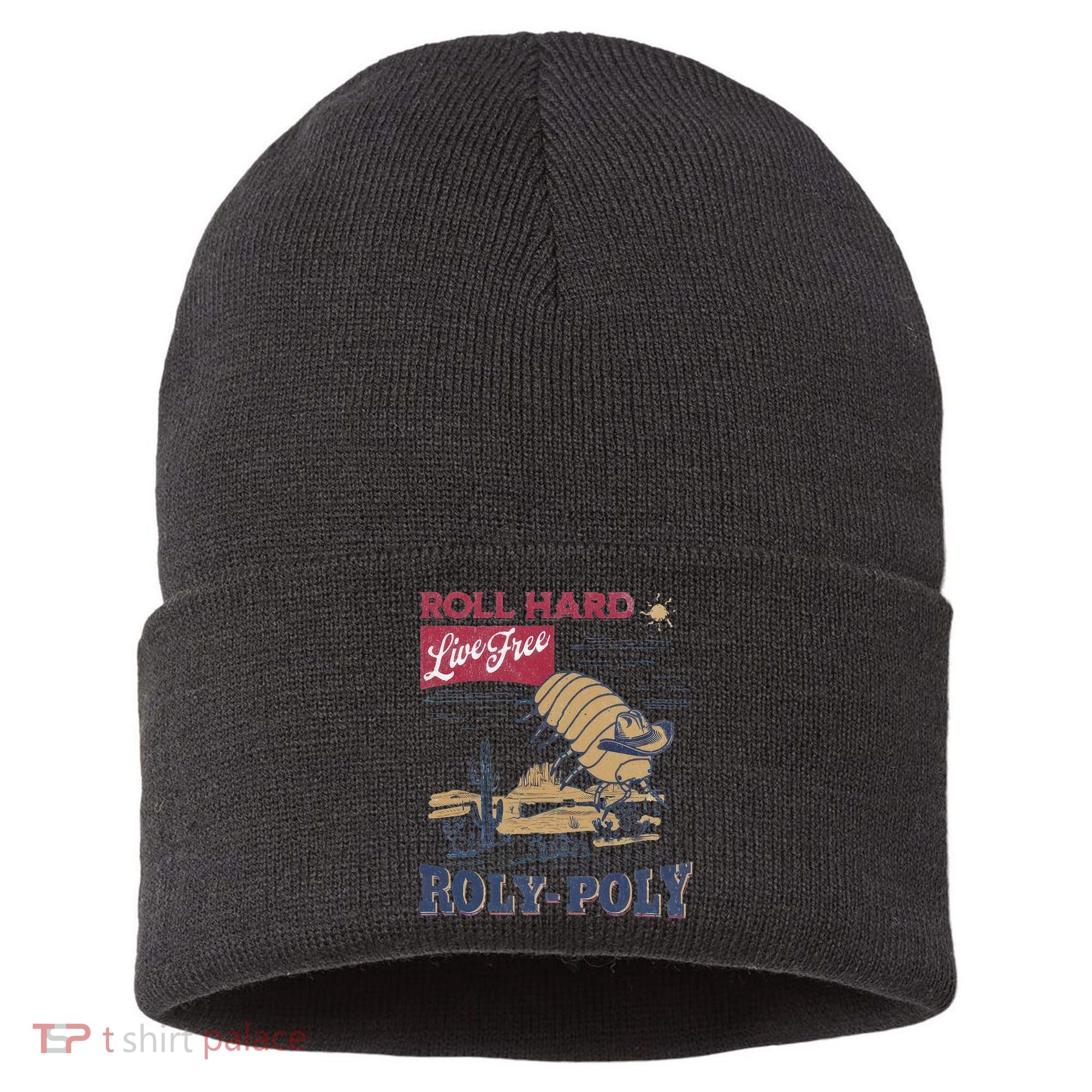 Roly Poly Western Rodeo Cowboy Dung Beetle Retro Sustainable Knit Beanie