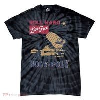 Roly Poly Western Rodeo Cowboy Dung Beetle Retro Tie-Dye T-Shirt thumb 0