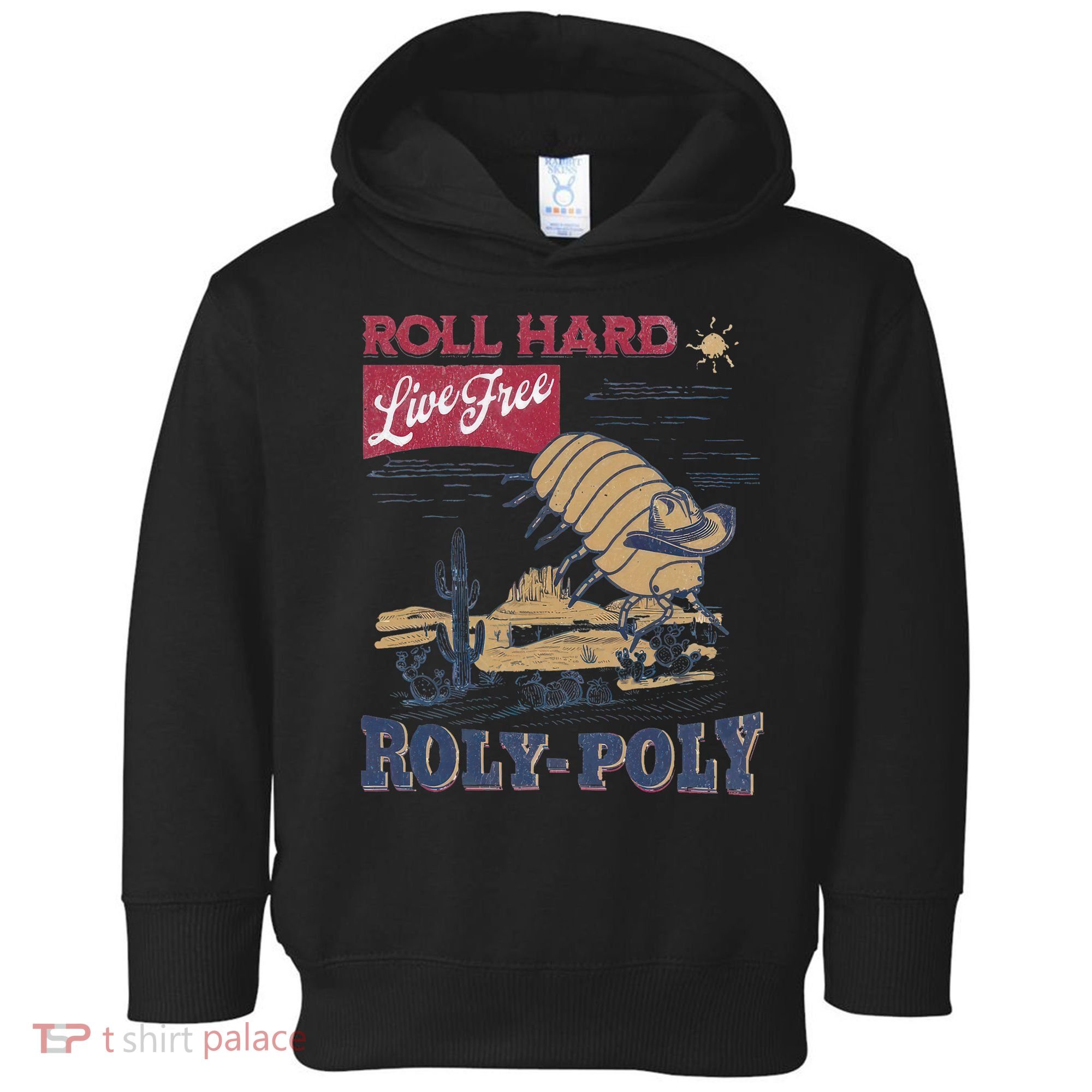 Roly Poly Western Rodeo Cowboy Dung Beetle Retro Toddler Hoodie