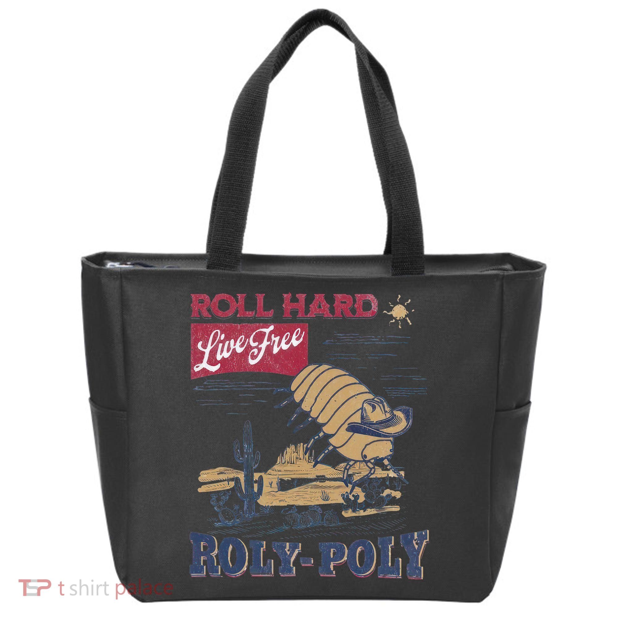 Roly Poly Western Rodeo Cowboy Dung Beetle Retro Tote Bag