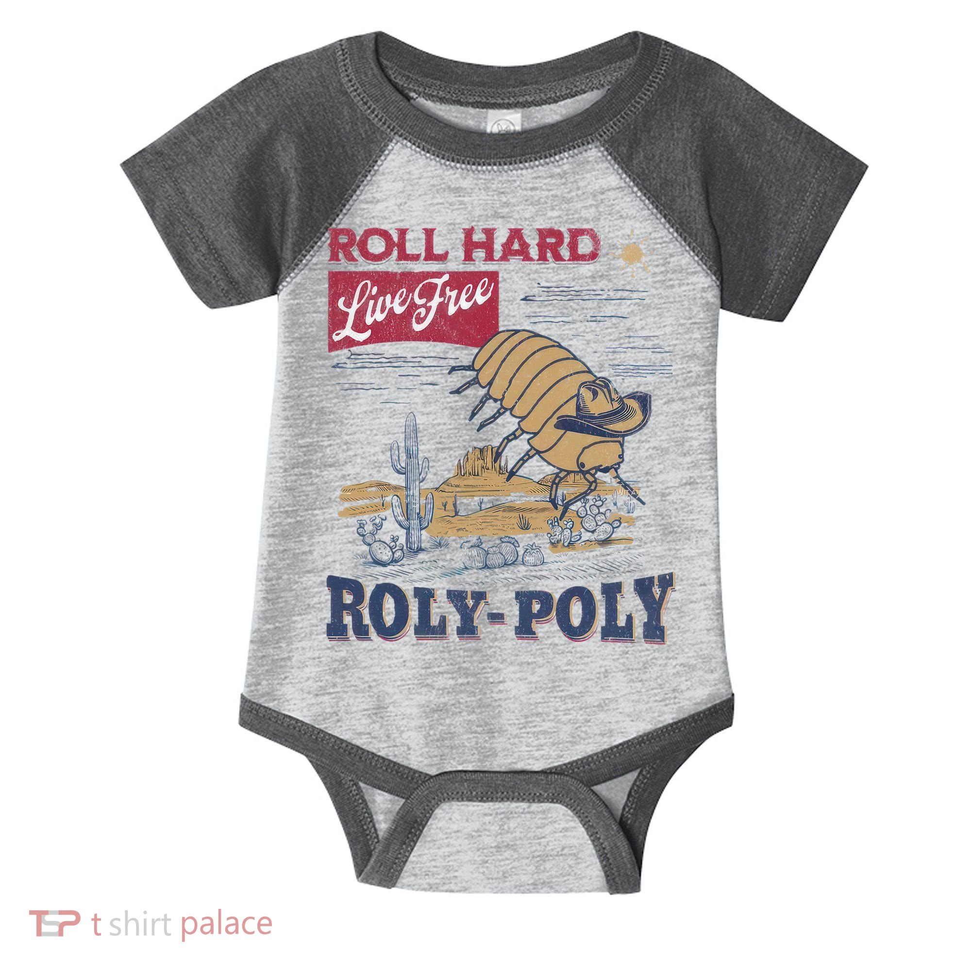 Roly Poly Western Rodeo Cowboy Dung Beetle Retro Infant Baby Jersey Bodysuit
