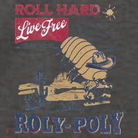 Roly Poly Western Rodeo Cowboy Dung Beetle Retro Vector Backpack thumb 2