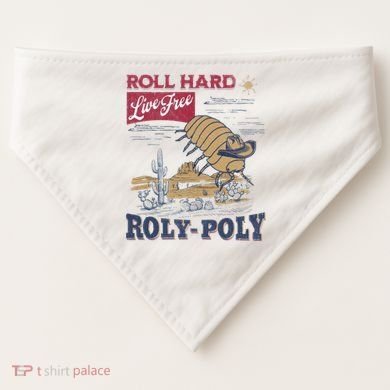 Roly Poly Western Rodeo Cowboy Dung Beetle Retro USA-Made Doggie Bandana