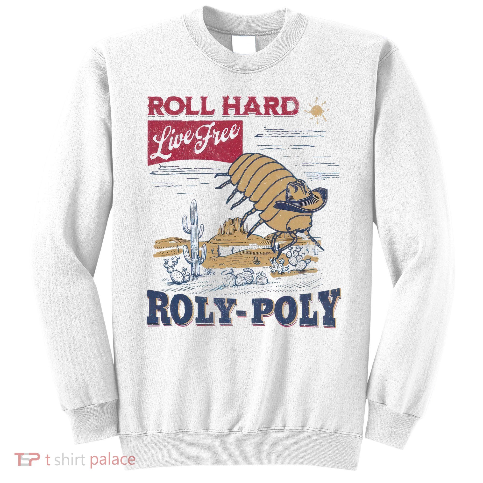 Roly Poly Western Rodeo Cowboy Dung Beetle Retro Sweatshirt