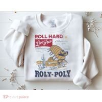 Roly Poly Western Rodeo Cowboy Dung Beetle Retro Sweatshirt thumb 2