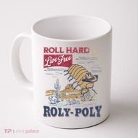 Roly Poly Western Rodeo Cowboy Dung Beetle Retro Coffee Mug thumb 0