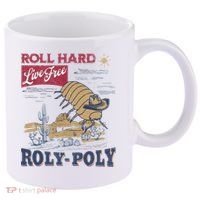 Roly Poly Western Rodeo Cowboy Dung Beetle Retro 11oz C Handle Ceramic Mug thumb 0