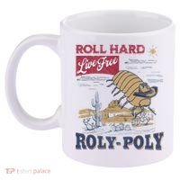 Roly Poly Western Rodeo Cowboy Dung Beetle Retro 11oz C Handle Ceramic Mug thumb 2