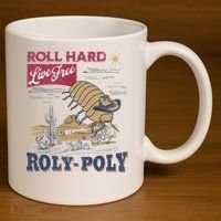 Roly Poly Western Rodeo Cowboy Dung Beetle Retro 11oz C Handle Ceramic Mug thumb 3