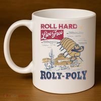 Roly Poly Western Rodeo Cowboy Dung Beetle Retro 11oz C Handle Ceramic Mug thumb 4
