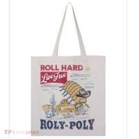 Roly Poly Western Rodeo Cowboy Dung Beetle Retro Tote Bag thumb 0