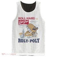 Roly Poly Western Rodeo Cowboy Dung Beetle Retro Mesh Reversible Basketball Jersey Tank thumb 0