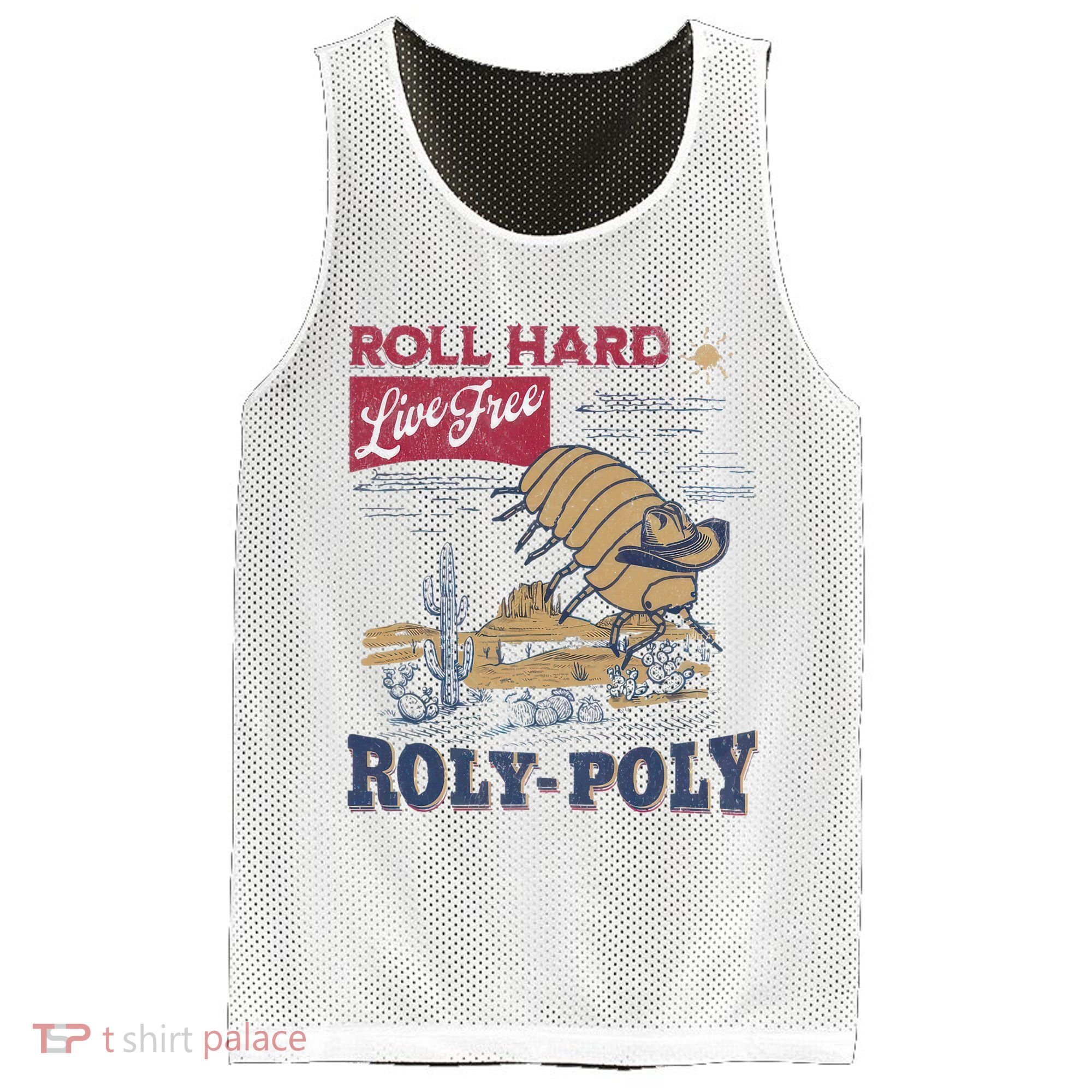 Roly Poly Western Rodeo Cowboy Dung Beetle Retro Mesh Reversible Basketball Jersey Tank
