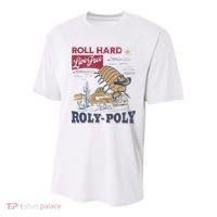 Roly Poly Western Rodeo Cowboy Dung Beetle Retro Youth Performance Sprint T-Shirt thumb 0