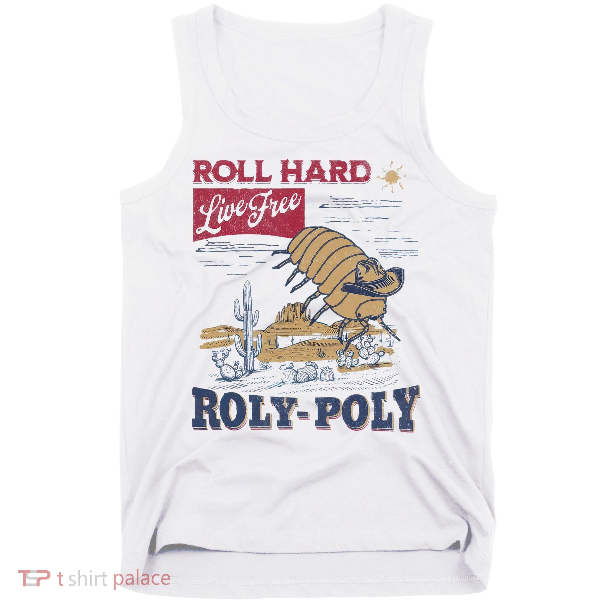 Roly Poly Western Rodeo Cowboy Dung Beetle Retro Tank Top