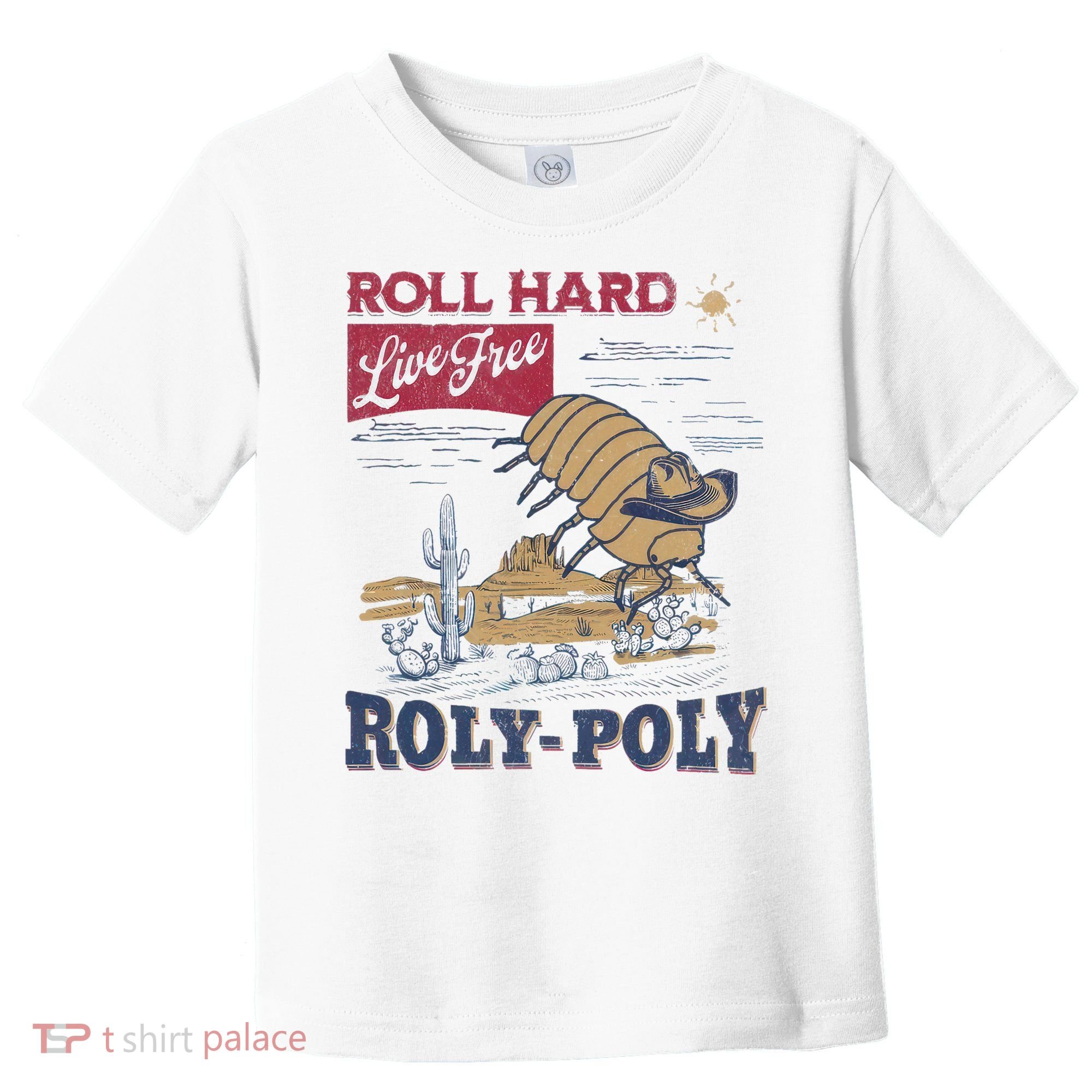 Roly Poly Western Rodeo Cowboy Dung Beetle Retro Toddler T-Shirt