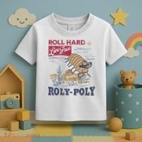 Roly Poly Western Rodeo Cowboy Dung Beetle Retro Toddler T-Shirt thumb 3