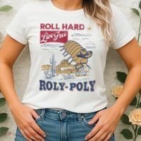 Roly Poly Western Rodeo Cowboy Dung Beetle Retro Women's T-Shirt thumb 2