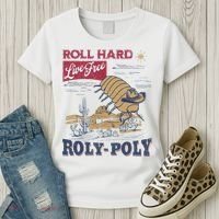 Roly Poly Western Rodeo Cowboy Dung Beetle Retro Women's T-Shirt thumb 3