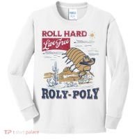 Roly Poly Western Rodeo Cowboy Dung Beetle Retro Kids Long Sleeve Shirt thumb 0