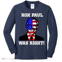 Ron Paul Was Right Kids Long Sleeve Shirt thumb 0