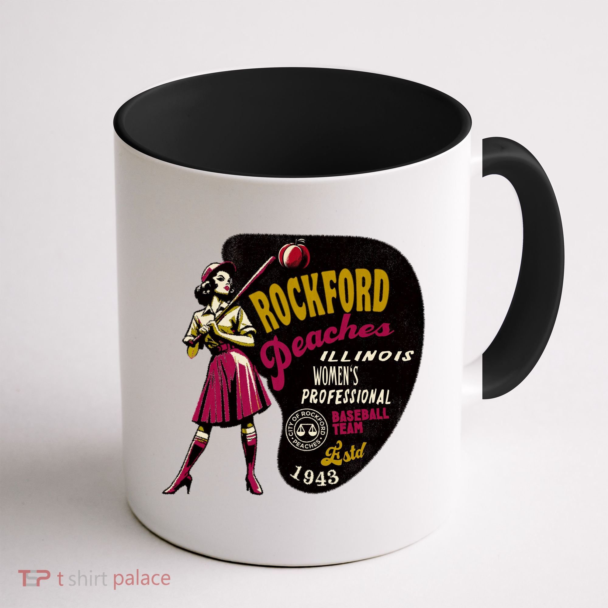 Rockford Peaches Women Professional Baseball Team Coffee Mug