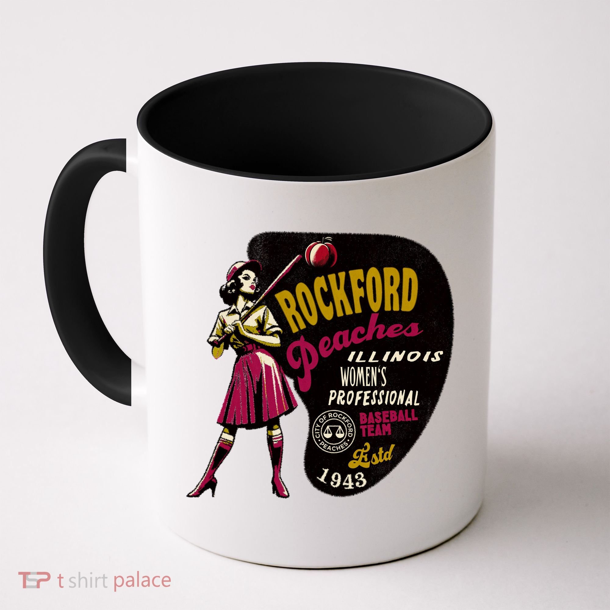 Rockford Peaches Women Professional Baseball Team Coffee Mug