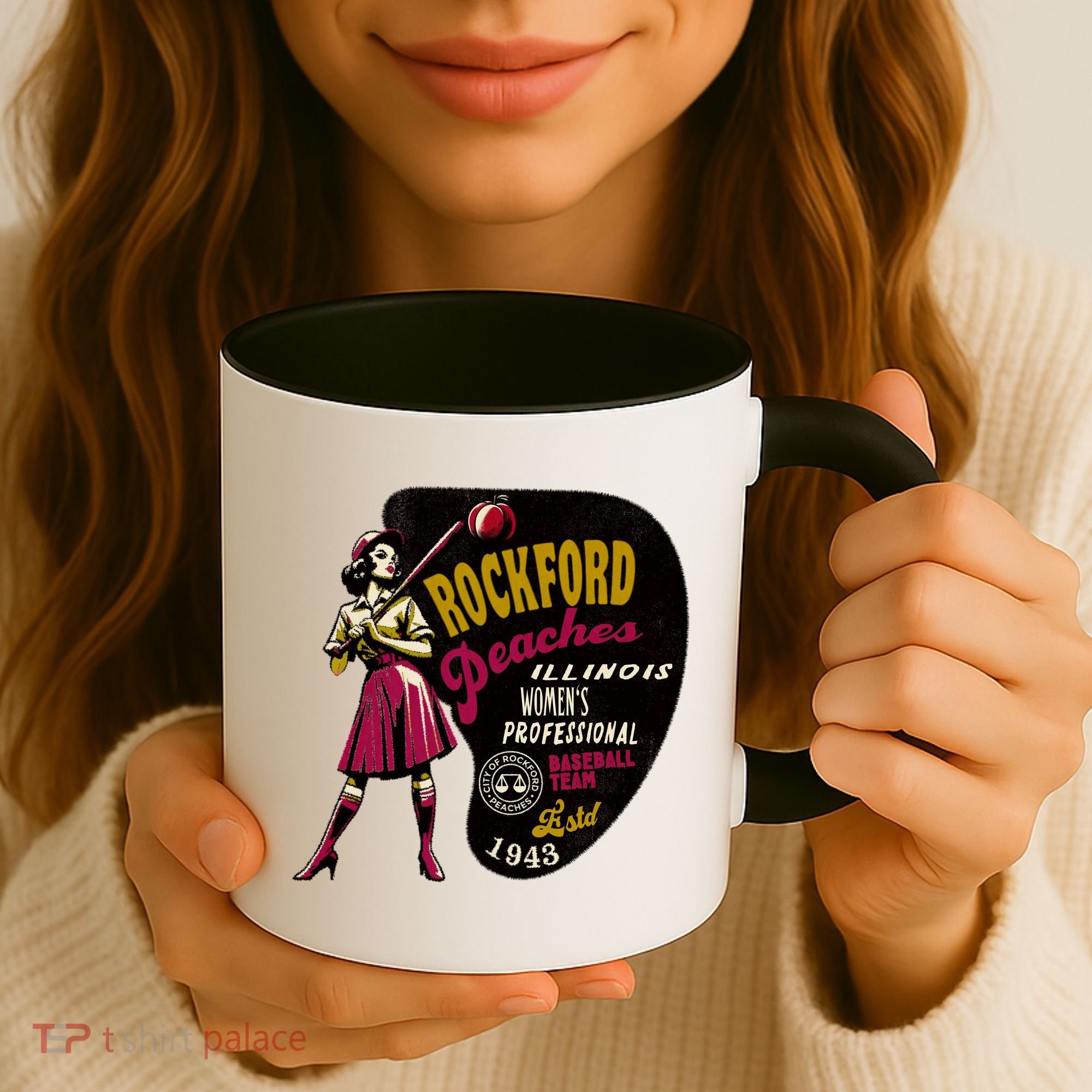 Rockford Peaches Women Professional Baseball Team Coffee Mug
