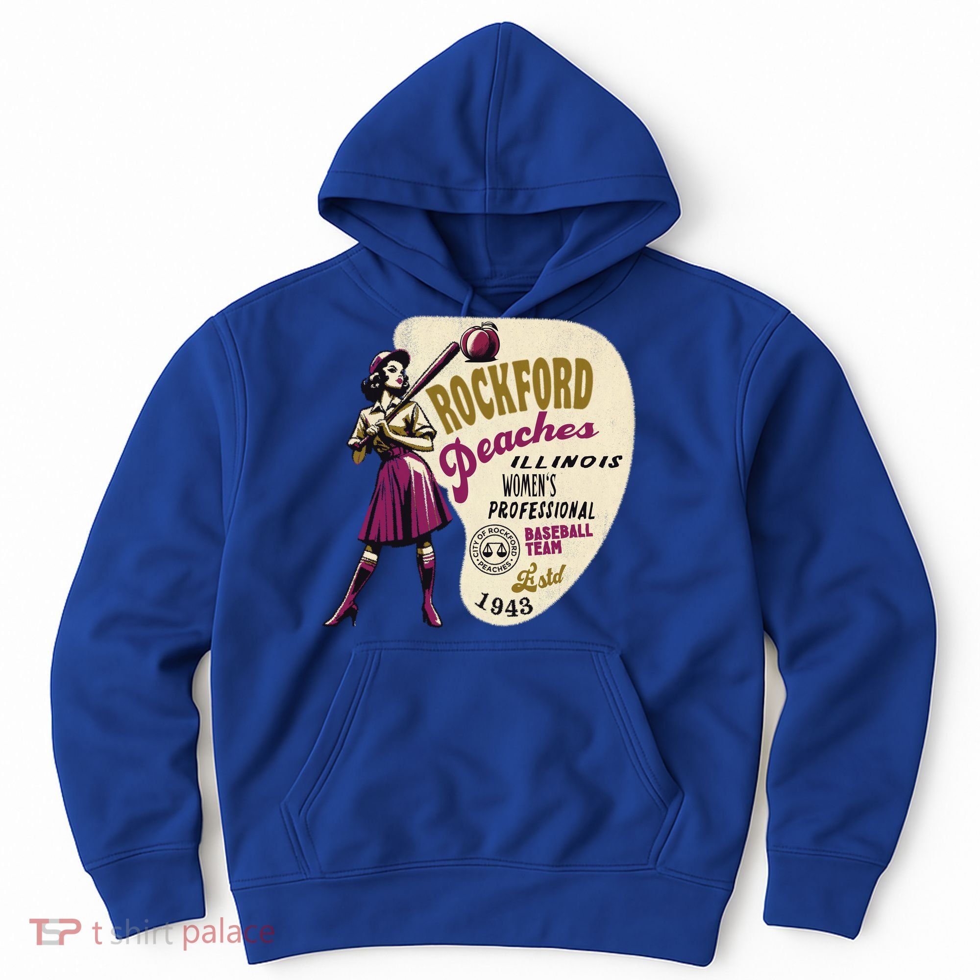Rockford Peaches Women Professional Baseball Team Hoodie