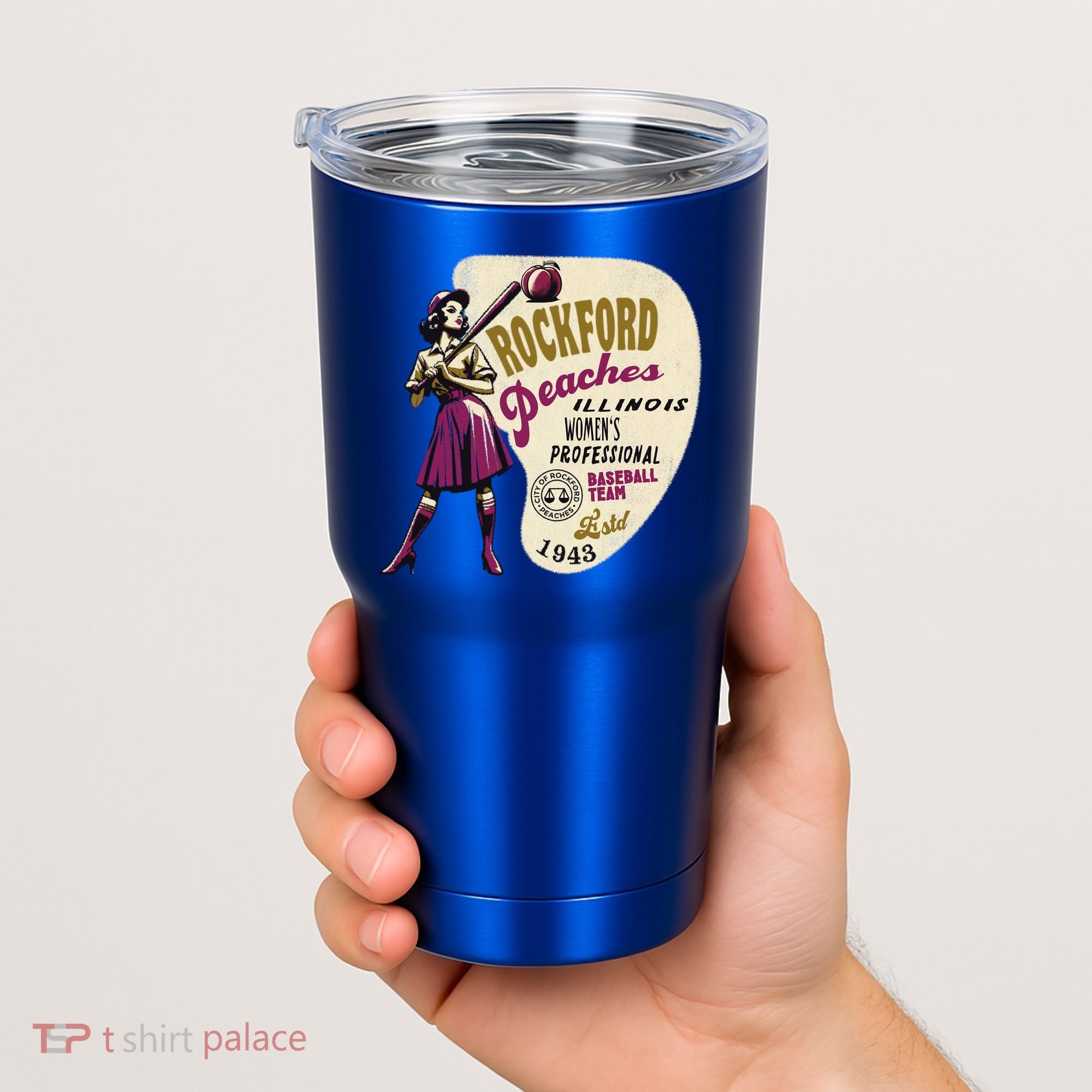 Rockford Peaches Women Professional Baseball Team Tumbler