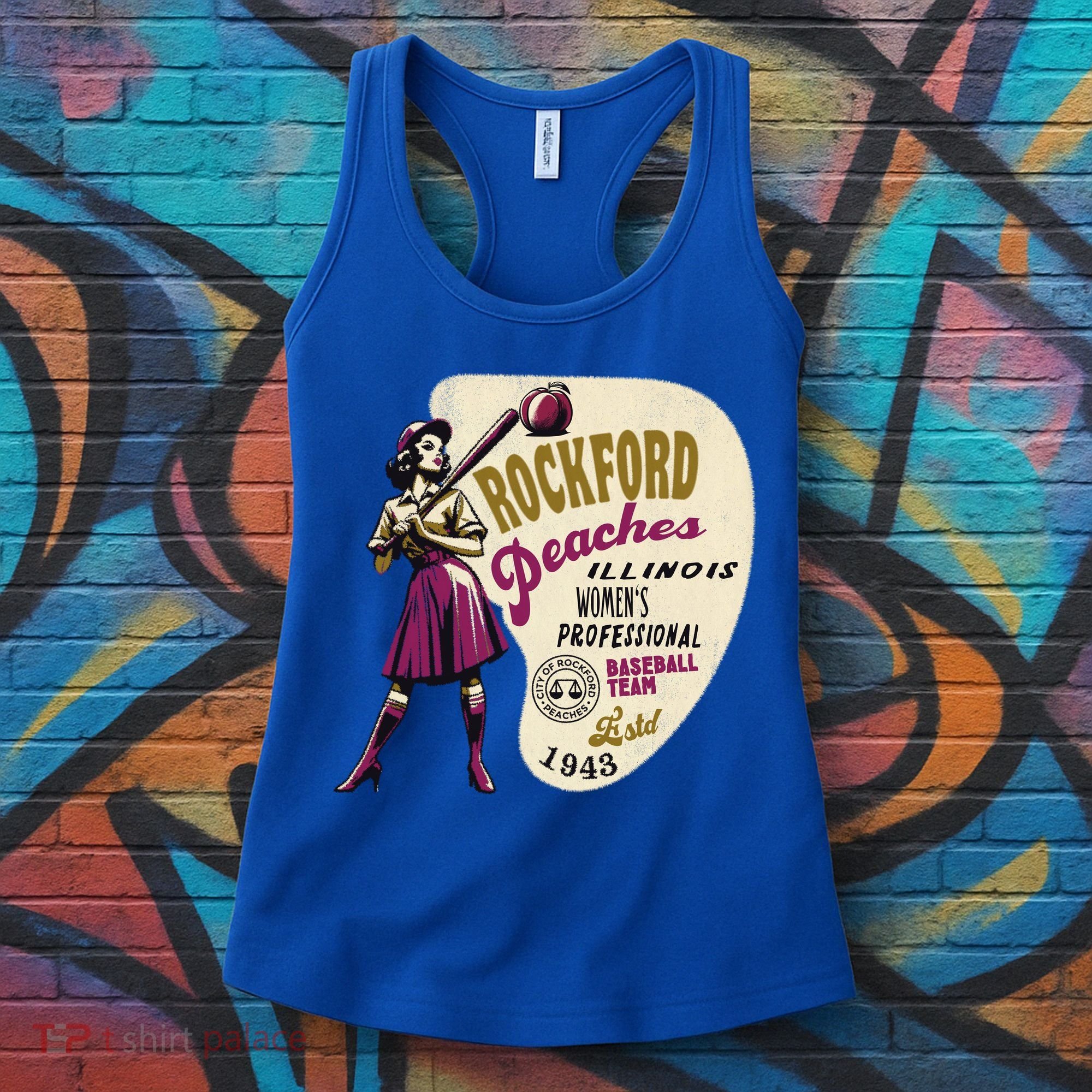 Rockford Peaches Women Professional Baseball Team Women's Tank Top