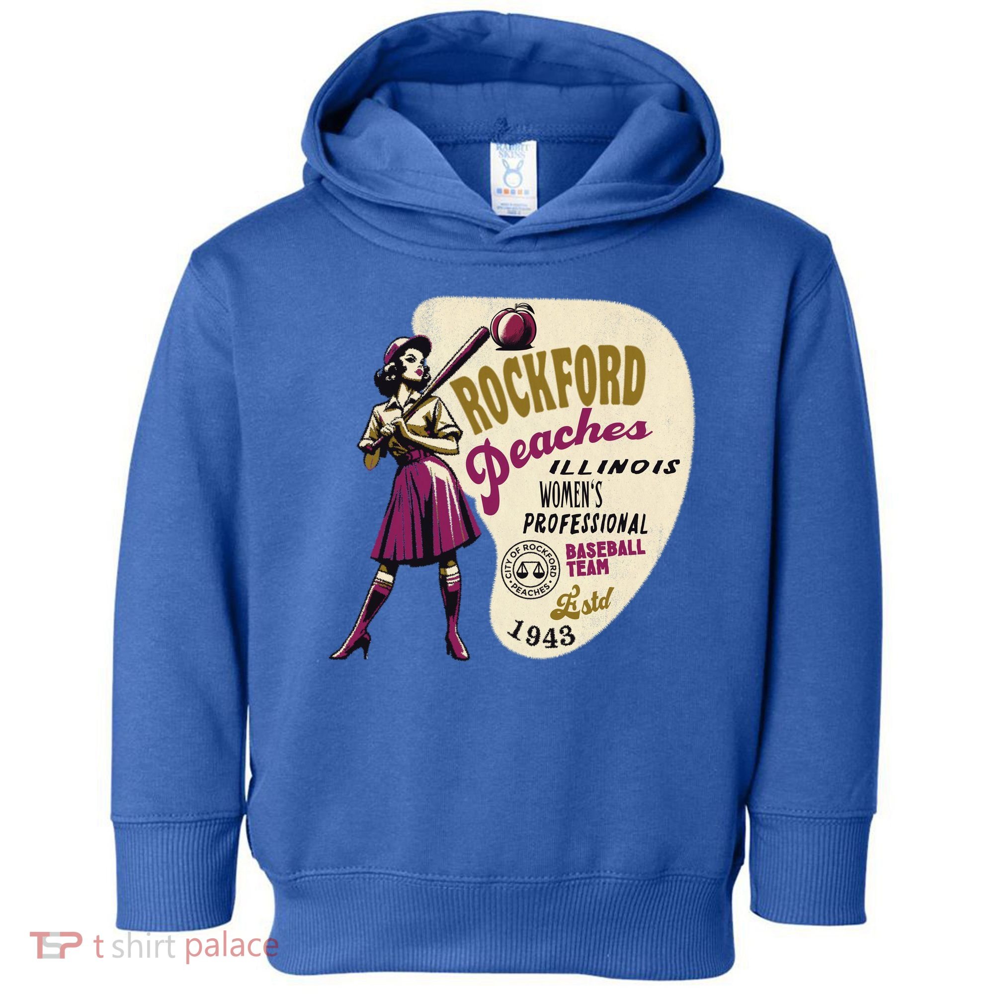 Rockford Peaches Women Professional Baseball Team Toddler Hoodie