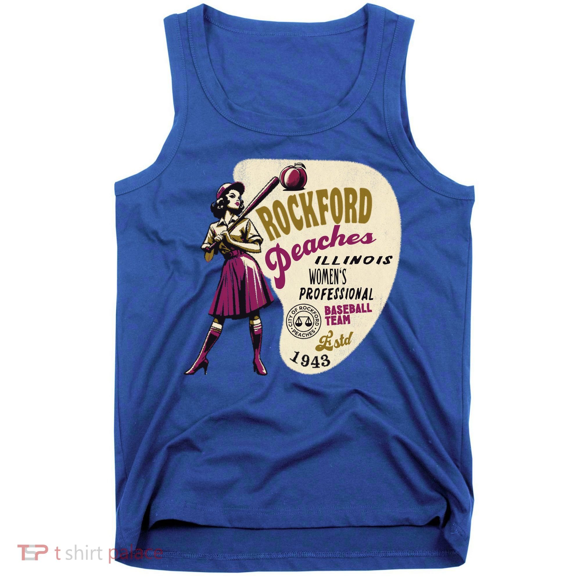 Rockford Peaches Women Professional Baseball Team Tank Top