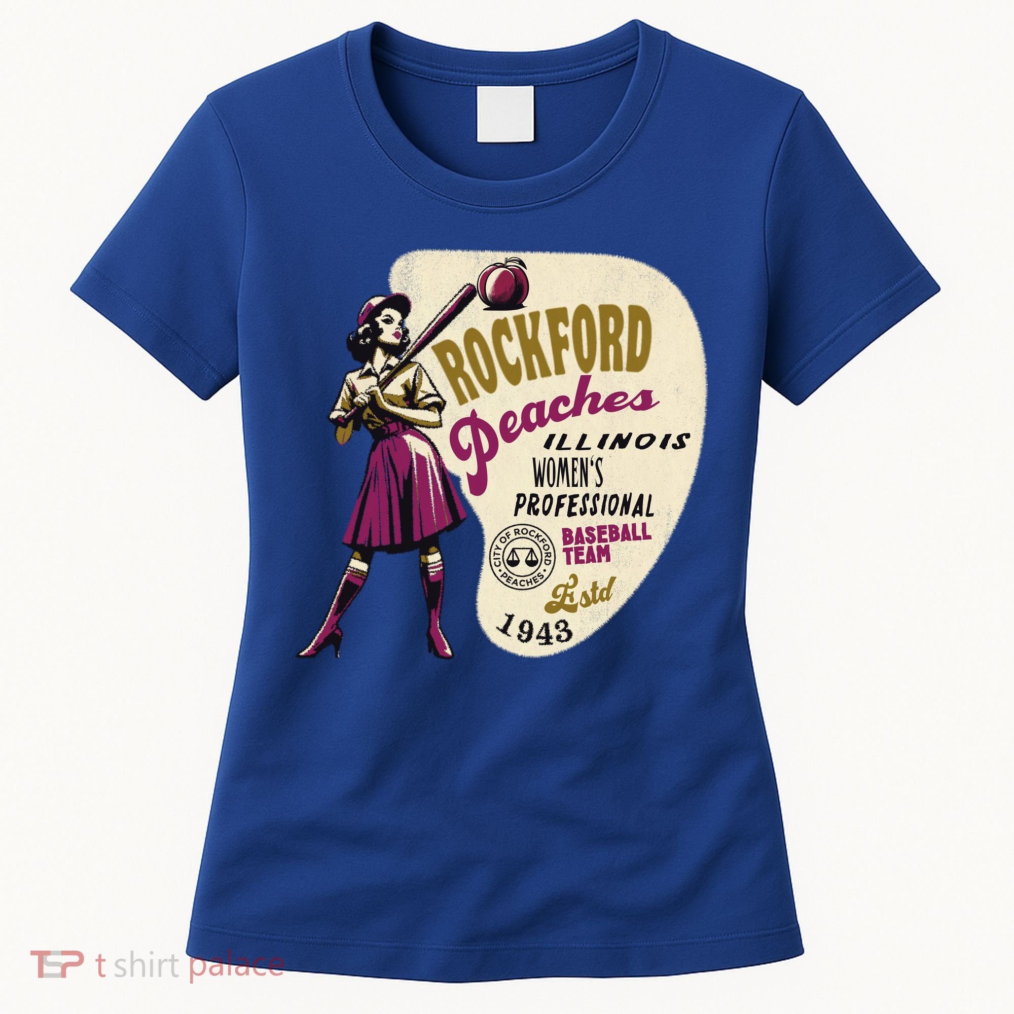 Rockford Peaches Women Professional Baseball Team Women's T-Shirt