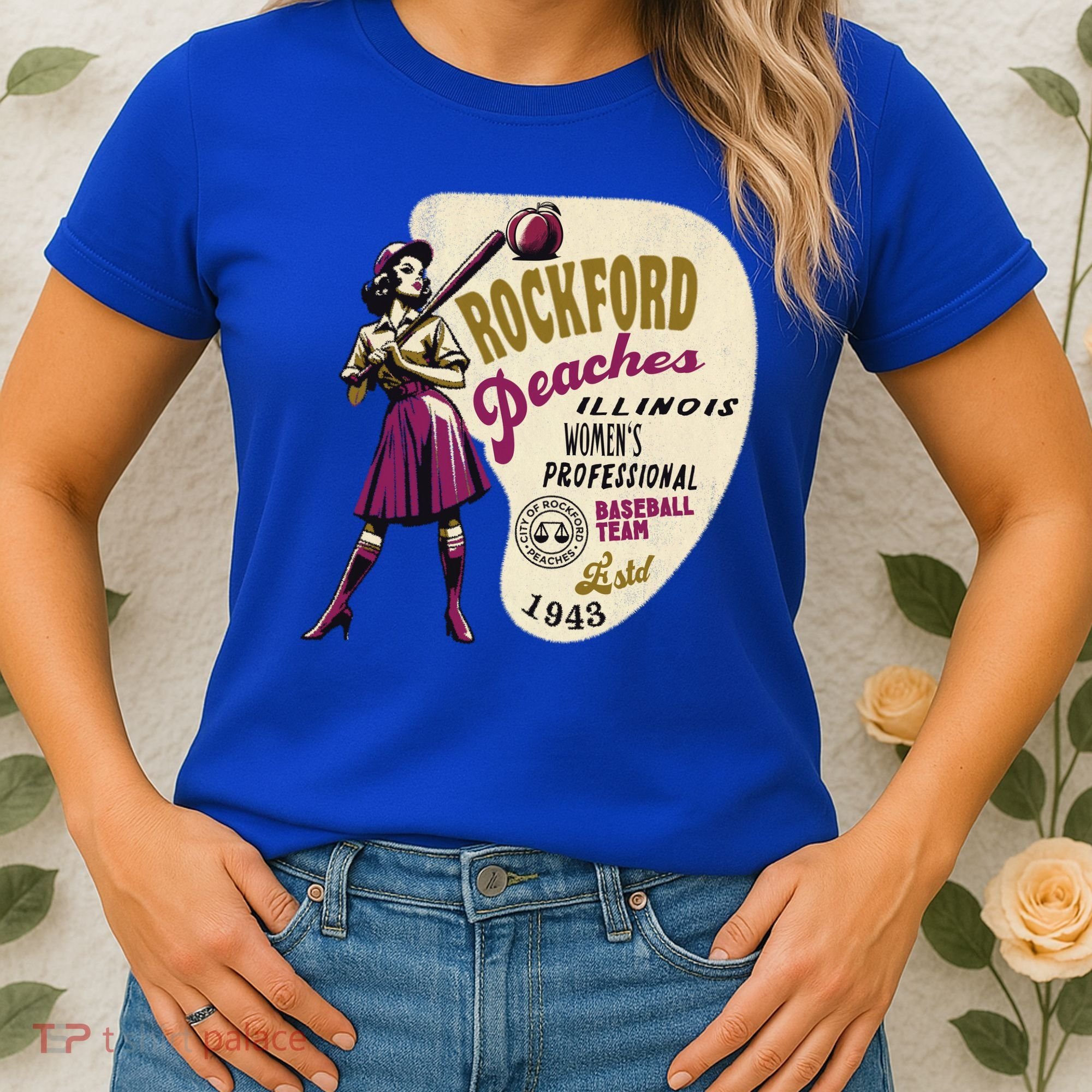 Rockford Peaches Women Professional Baseball Team Women's T-Shirt