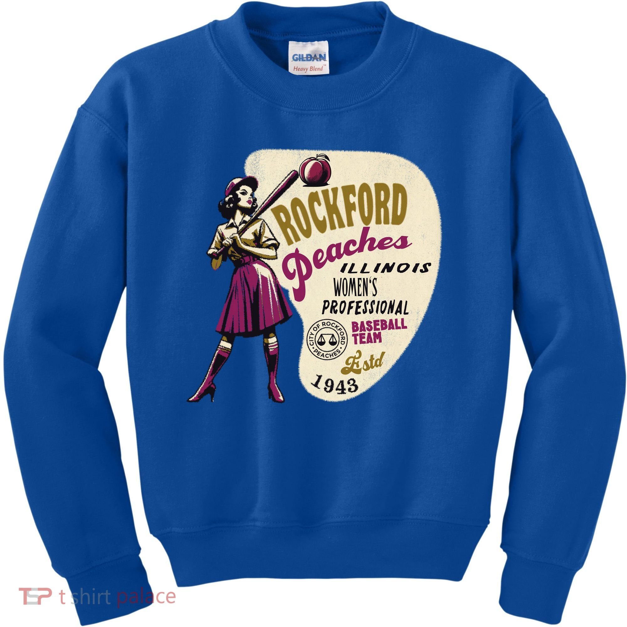 Rockford Peaches Women Professional Baseball Team Kids Sweatshirt