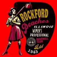 Rockford Peaches Women Professional Baseball Team Santa Hat thumb 1