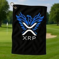 Rising Phoenix Xrp Cryptocurrency Golf Towel thumb 1