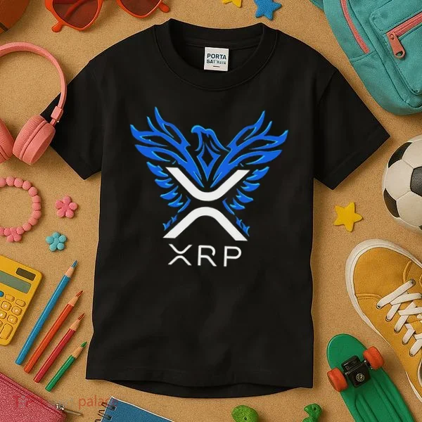 Rising Phoenix Xrp Cryptocurrency Kids T-Shirt