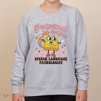 Retro Professional Yapper Speech Language Pathologist Slp Women's Sweatshirt thumb 0