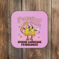 Retro Professional Yapper Speech Language Pathologist Slp Coaster thumb 0