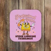 Retro Professional Yapper Speech Language Pathologist Slp Coaster thumb 0