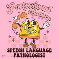 Retro Professional Yapper Speech Language Pathologist Slp Coaster thumb 2